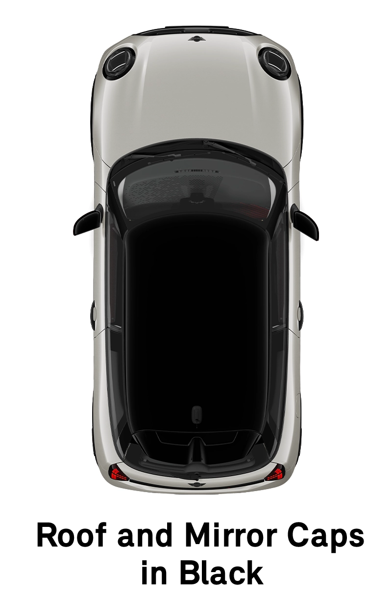 MINI Roof: Roof and Mirror Caps in Black