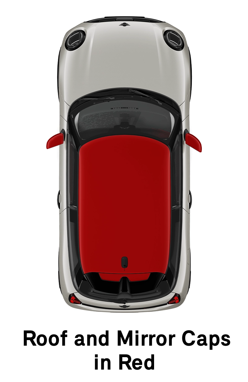MINI Roof: Roof and Mirror Caps in Red
