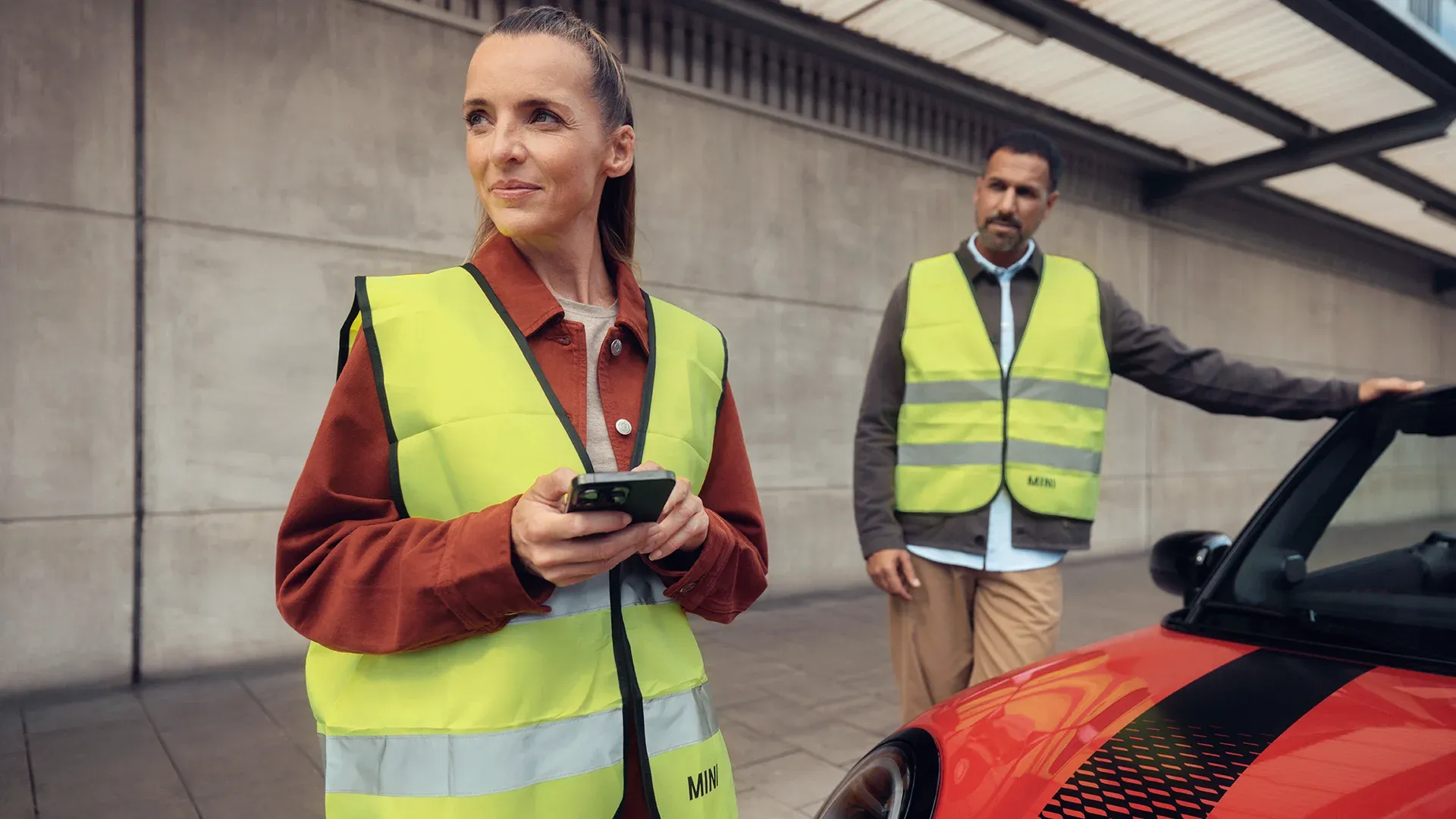 Yellow reflective MINI Safety Vest. 