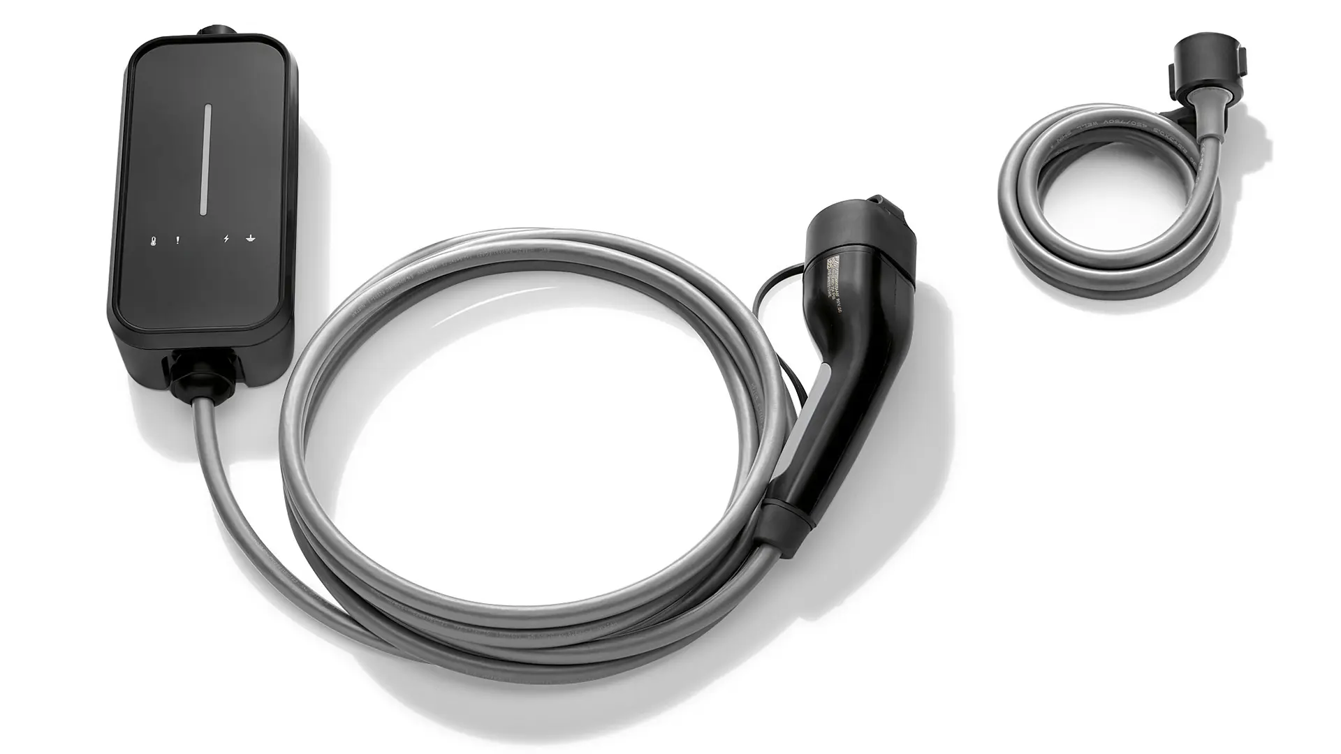 MINI Flexible Fast Charger 2.0 cable for public charging, standing alone.