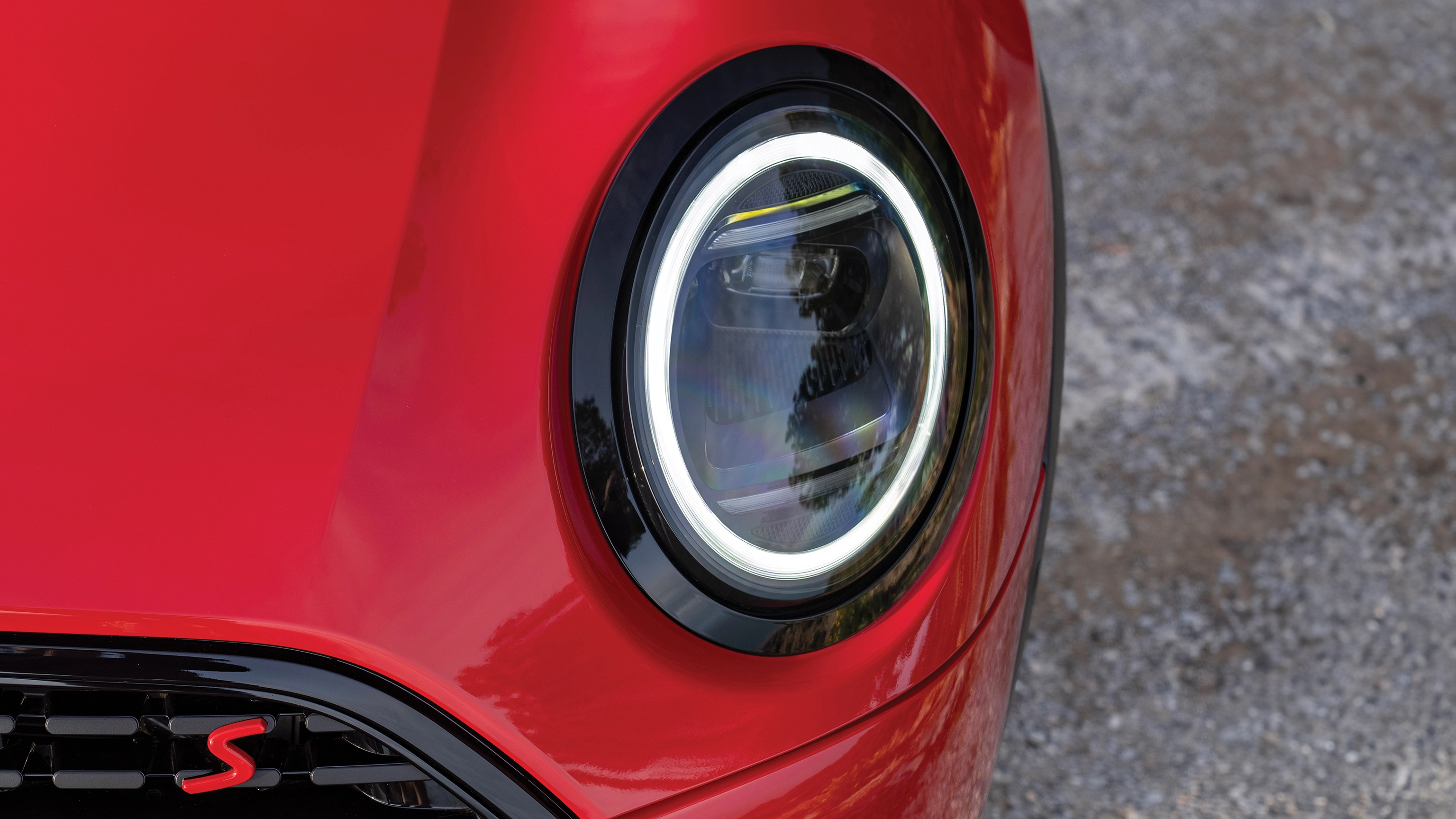 Detail view of the MINI Cooper Convertible LED Headlights on