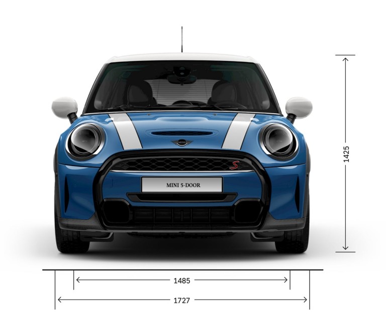 MINI 5-door Hatch – front view – dimensions